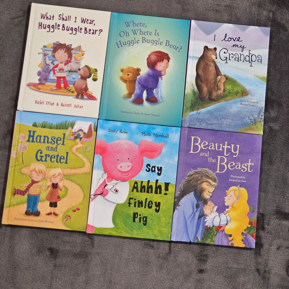 Childrens Story Books Set of 6 Hardcover Bedtime Stories Hansel‎ Gretel